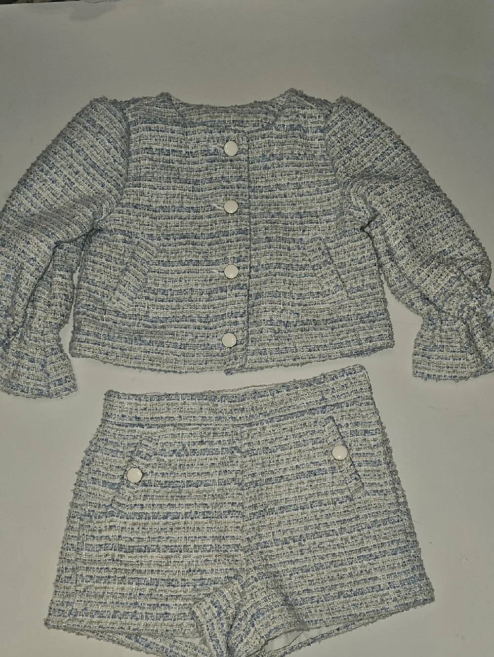 Janie & Jack Tweed Jacket & Short Set SZ 18/24 Months